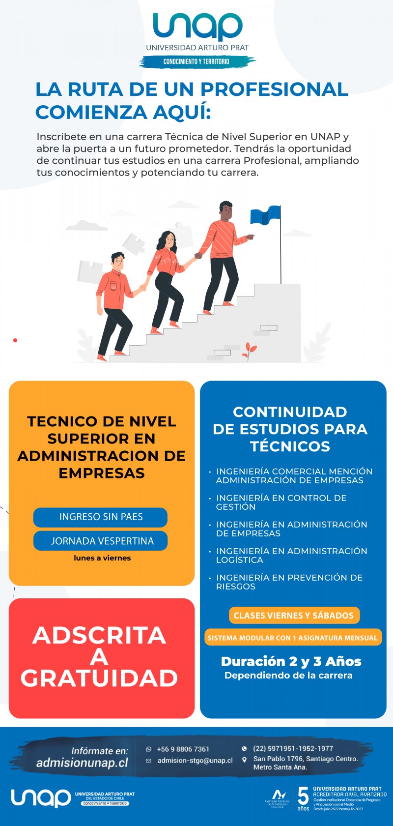 Admisión UNAP Santiago - Estudia en Universidad Arturo Prat Santiago