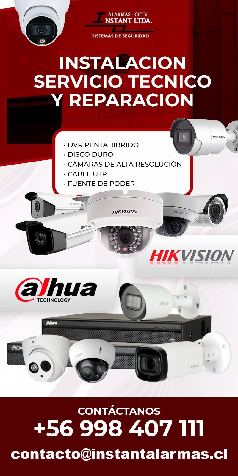 Instant (Chile) Alarmas Ltda. - Instalación, Serv. Técnico y Monitoreo de Cámaras por celular