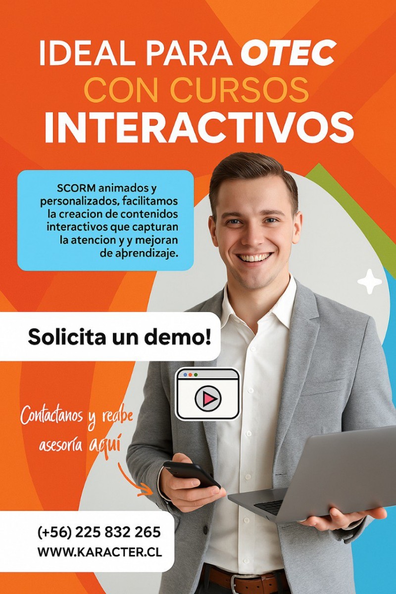 Ideal para OTEC - desarrollo de cursos Interactivos