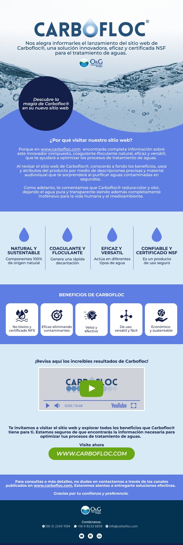 Carbofloc - Lanzamos la página oficial de Carbofloc.com ¡Visítanos ahora!