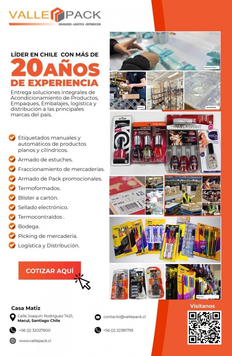 Vallepack - Envasados, logística y distribución - Acondicionamiento de productos pre venta, empaques y embalajes