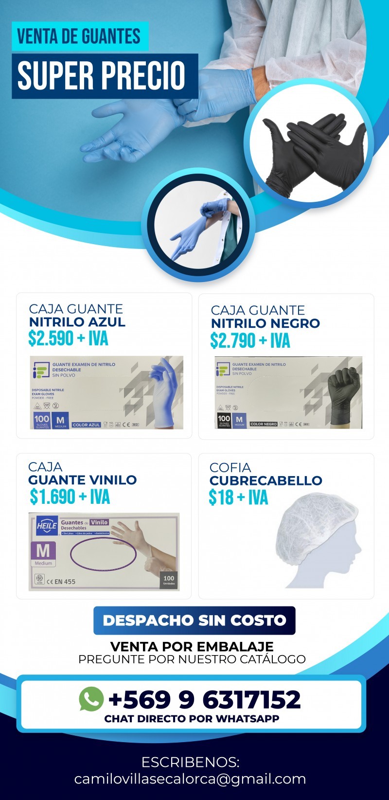 Comercializadora CVL - Oferta Guantes Nitrilo y mas