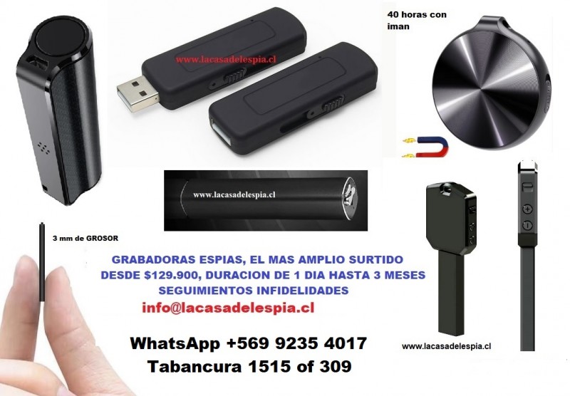 MICRO GRABADORAS ESPIAS - Escuchan y graban hasta los pensamientos