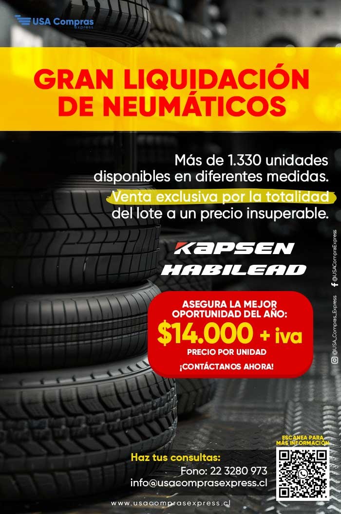 Gran oportunidad - Stock limitado, solo venta por lote completo de neumáticos