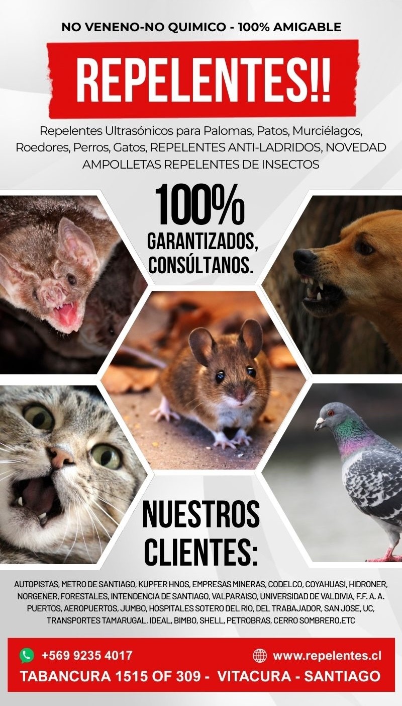 Sin Veneno, No toxico y Garantizado - Plagas de Ratones, Palomas, Perros, Gatos