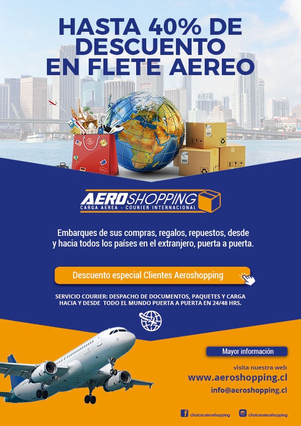 Flete Aéreo Internacional Rebajado. Compras-Regalos - Courier aéreo Intl.  Puerta a Puerta. Export / Import