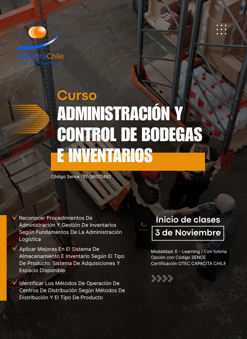  Capacita Chile | Curso de Bodegas y Control de Inventarios -  Optimiza tu gestión con el curso Administración y Control de Bodegas e Inventarios