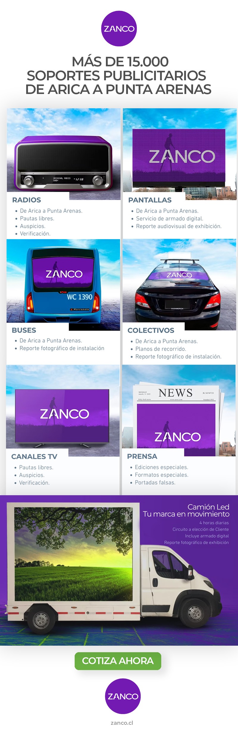 Zanco - Llega con tu publicidad a todo Chile