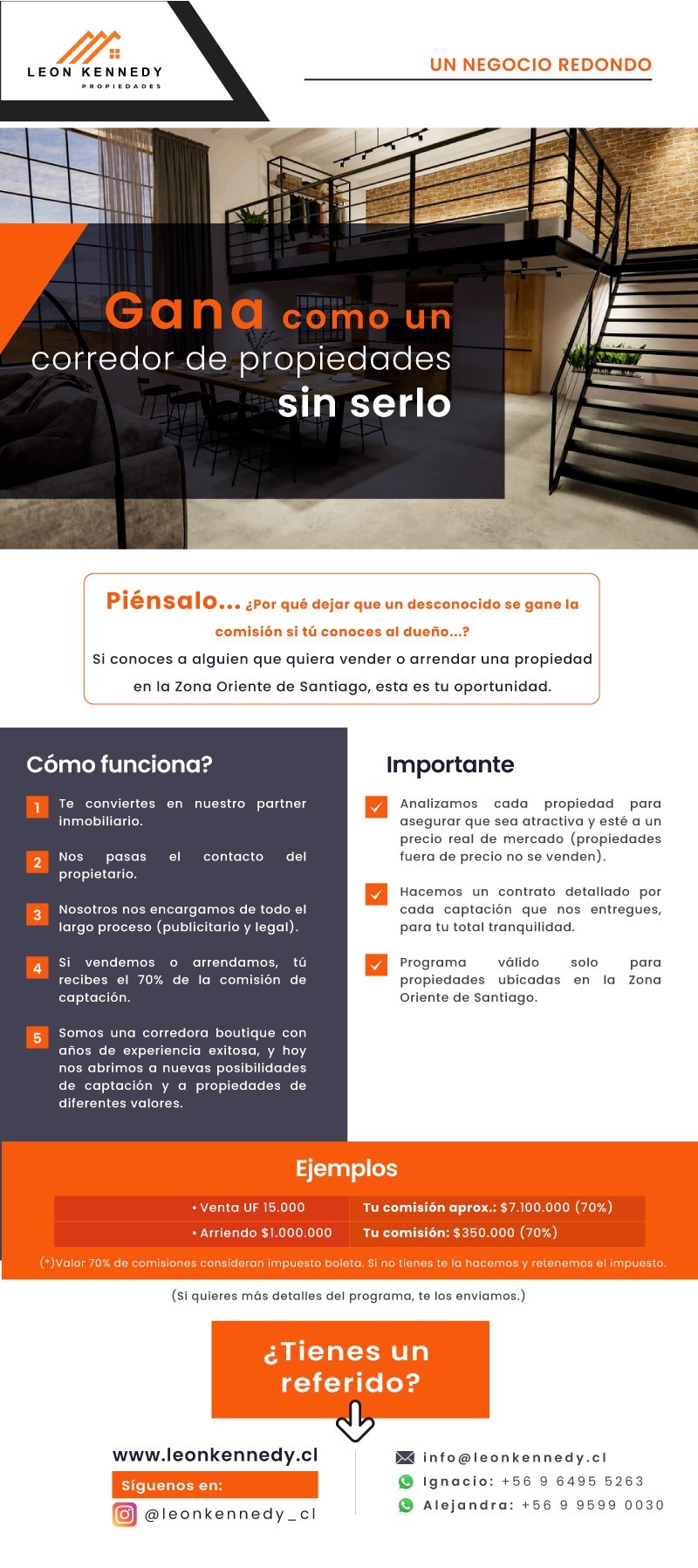 Gana como un corredor de propiedades, sin serlo - Programa referidos de Leon Kennedy