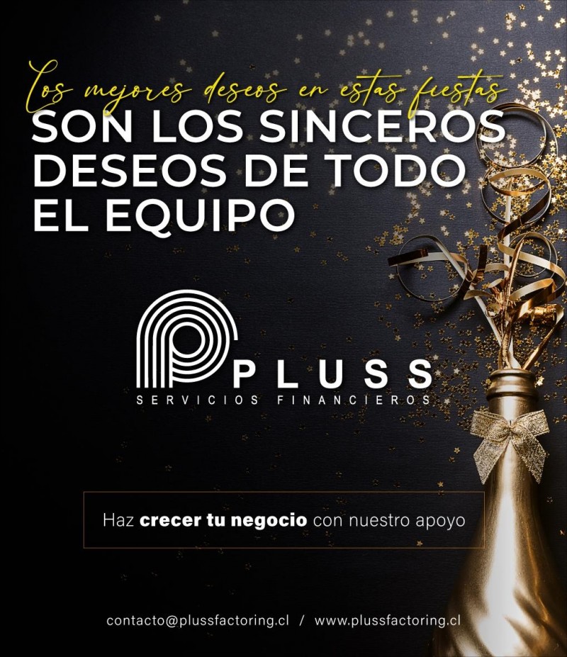 Cyndi Plaza Muñoz- Ejecutiva Comercial de Pluss Servicios Financieros - Felices Fiestas les desea Pluss Servicios Financieros