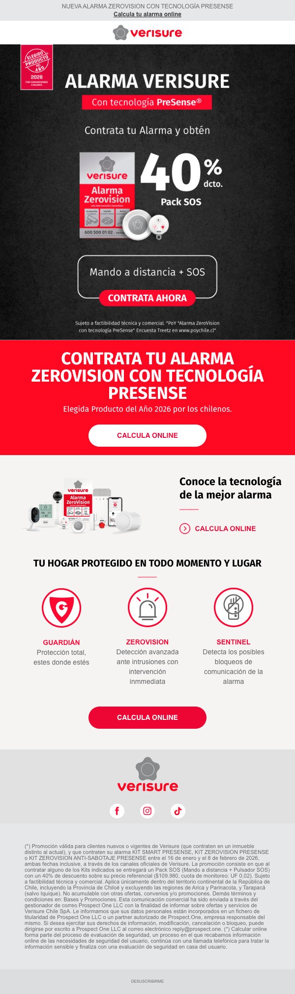 Alarmas Verisure - Una alarma que detecta antes. Verisure, elegido Producto del Año.