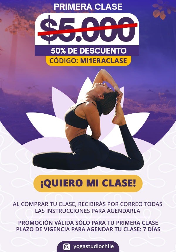 Yoga Studio Chile - Tu primera clase de yoga al 50% – Cupos limitados