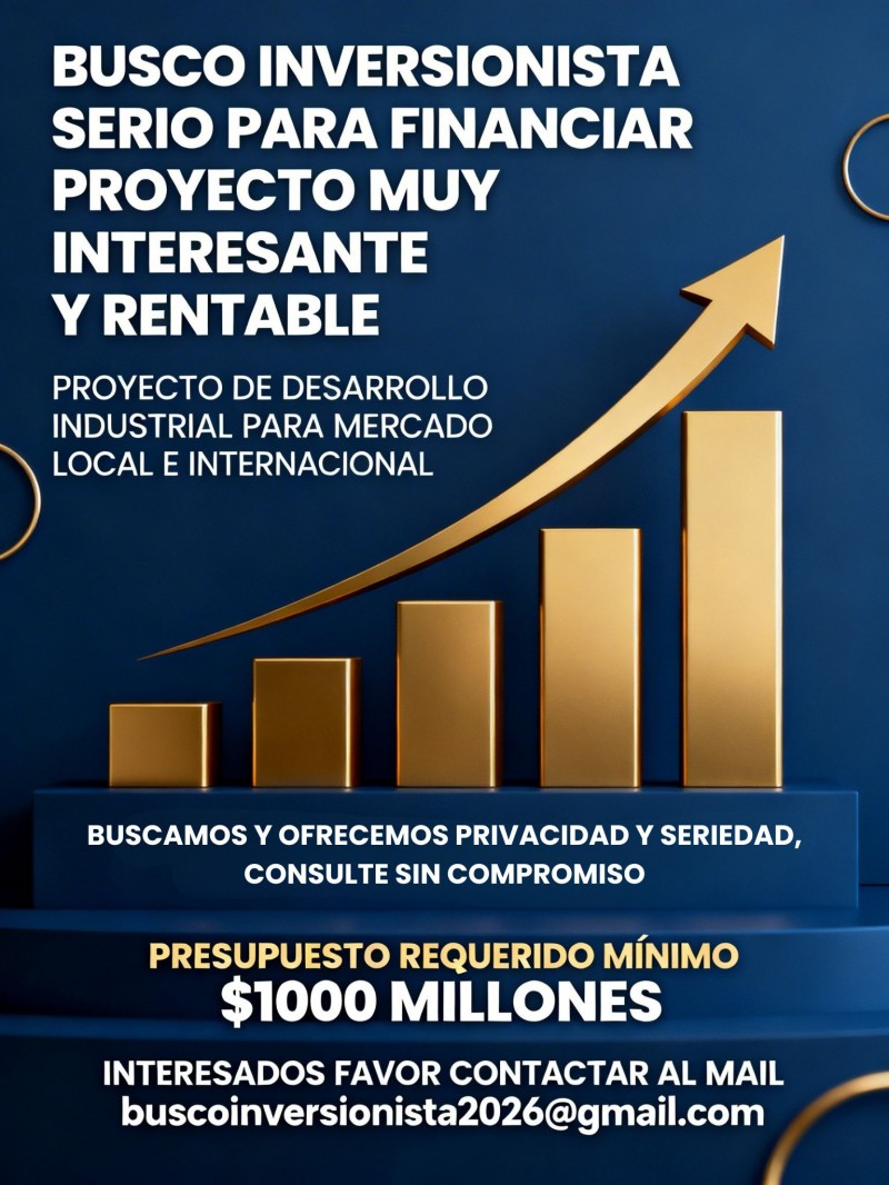 Bodega SPA - Busco inversionista para financiar proyecto serio