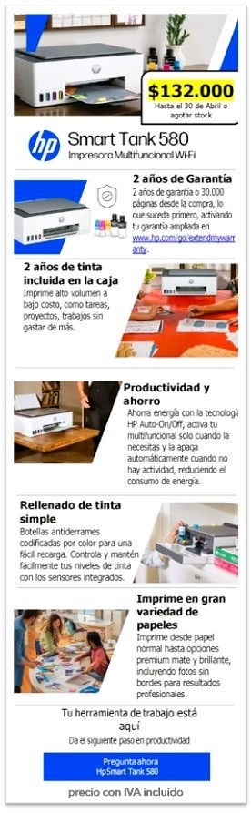 AyS Tecnología, ¡Tu nuevo mejor amigo! - Oferta Imbatible: Impresora Multifuncional HP