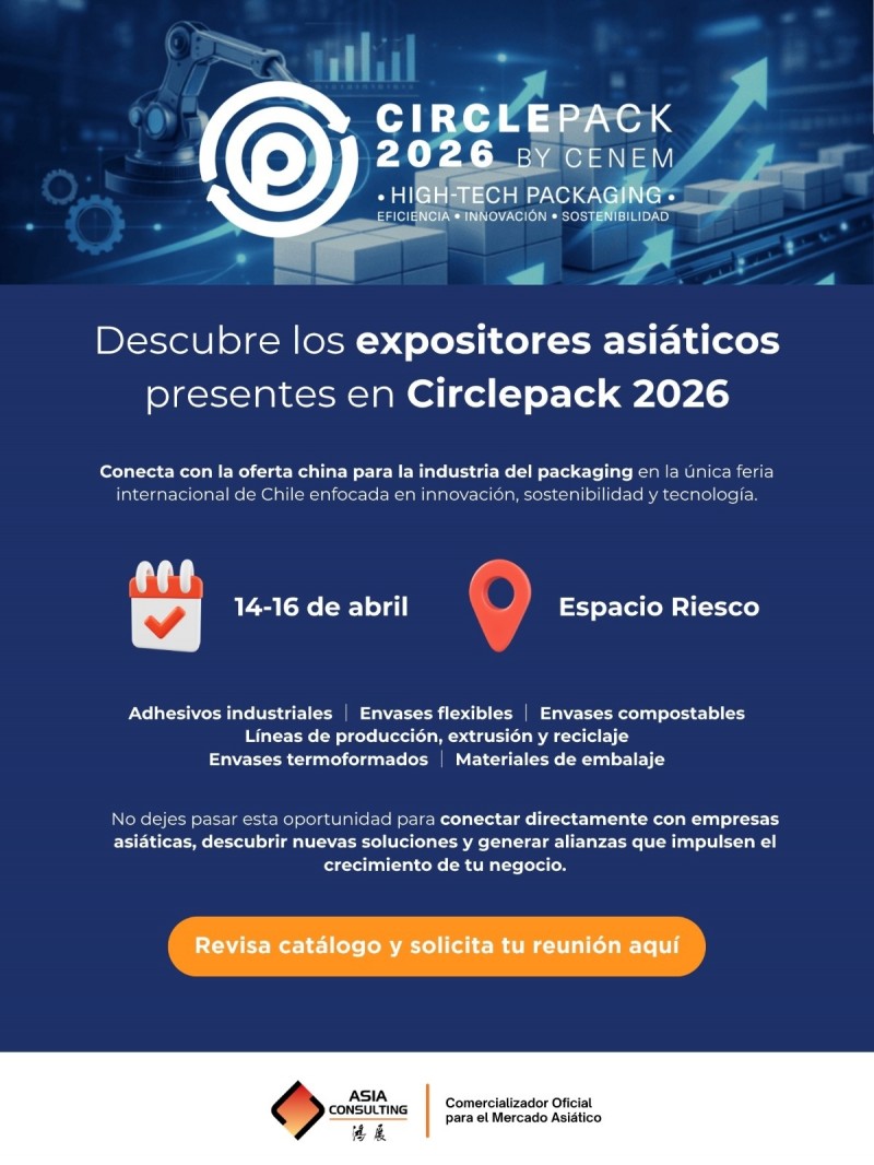 Asia Consulting - Feria Circlepack 2026: Conoce y reúnete con la oferta asiática para el sector packaging