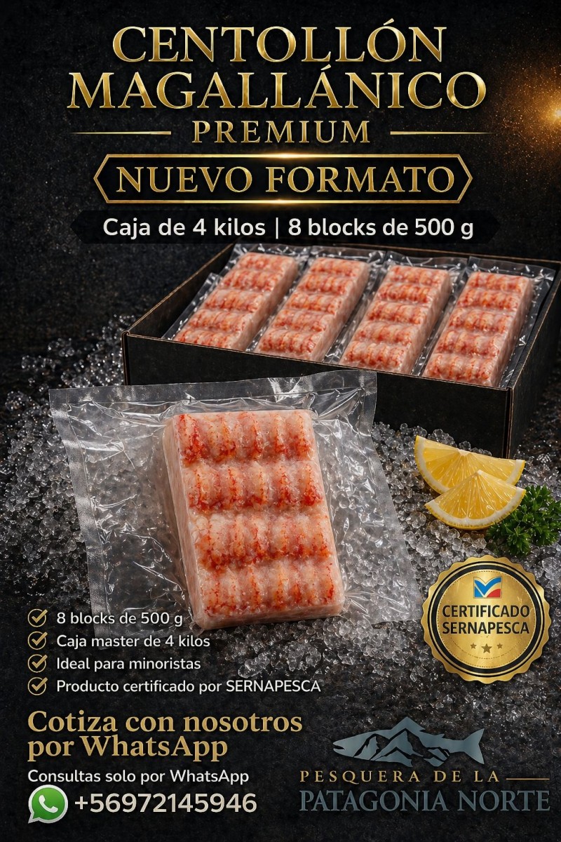 Pesquera De La Patagonia Norte SPA - Centollon Magallanico “Nuevo formato caja de 4 kilos”