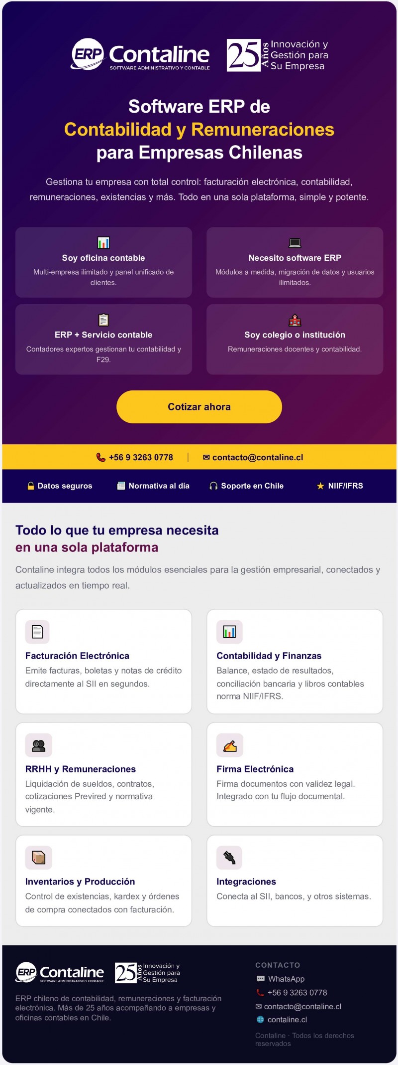 Contaline - Todo lo que tu empresa necesita en una sola plataforma